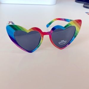 Rainbow Pride Heart-Shaped Glasses